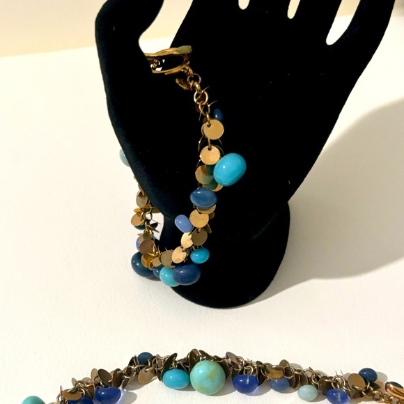 Liz Claiborne vintage glass and acrylic gold tone cha cha style set - Picture 5 of 8